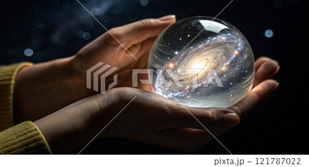 Galaxy in Your Hands A Mystical Cosmic Sphere Galaxy in Your Hands A Mystical Cosmic Sphere 121787022