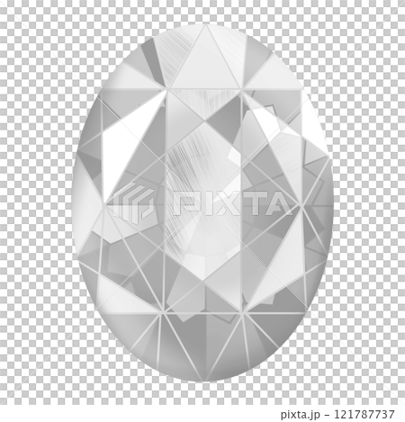 Illustration of a gemstone on white 121787737