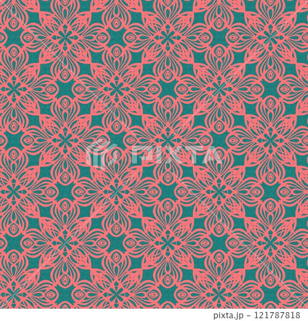 Seamless geometric pattern, abstract background in the style of baroque. 121787818