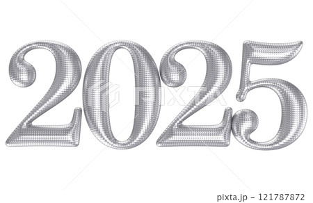 Happy New Year With Number 3D Render 121787872