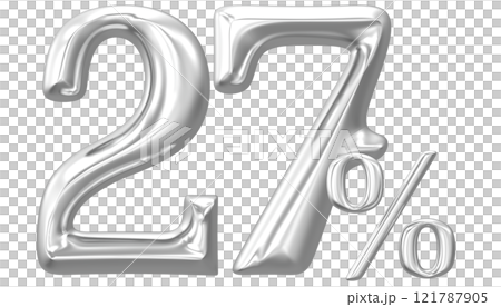 Happy New Year With Number 3D Render 121787905