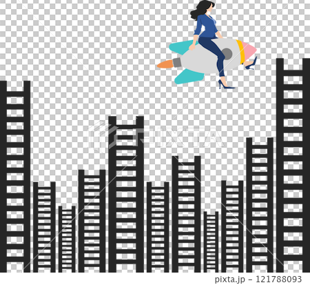 目標達成へのロードマップのイラスト(はしご) 121788093