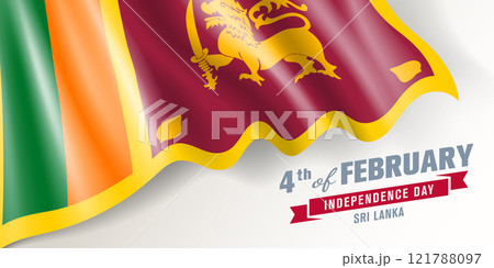 Sri Lanka independence day vector banner, greeting card Sri Lanka independence day vector banner, greeting card 121788097