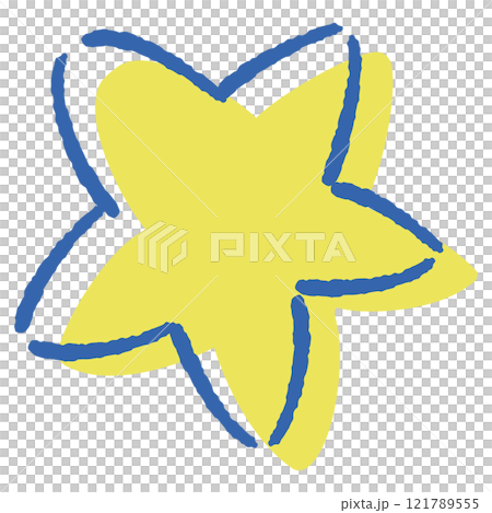 シンプルでおしゃれな星のイラスト シンプルでおしゃれな星のイラスト 121789555