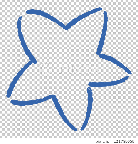 シンプルでおしゃれな星のイラスト 121789659