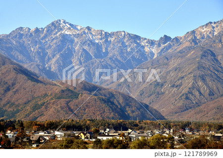 白馬村より五竜岳方面を望む(長野県白馬村)【2024.11】 121789969