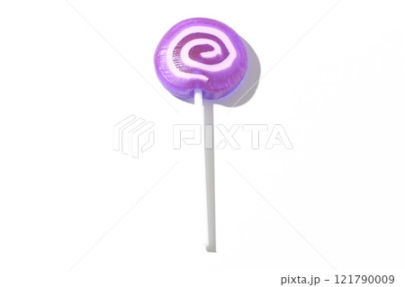ペロペロキャンディを白背景で撮影 121790009