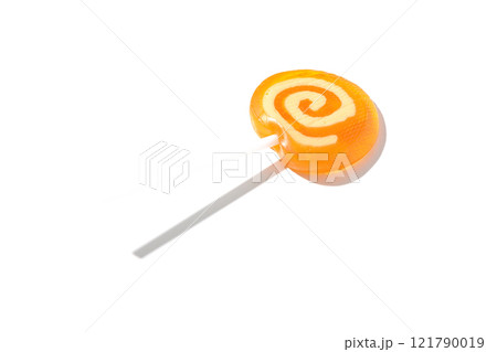 ペロペロキャンディを白背景で撮影 121790019