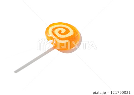 ペロペロキャンディを白背景で撮影 121790021