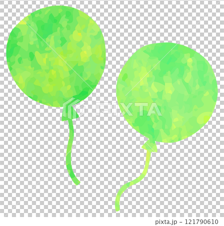 Balloon illustration vector material green yellow-green 121790610