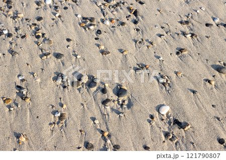 Structure of a gravel on the sand, Sicily, Italy Structure of a gravel on the sand, Sicily, Italy 121790807