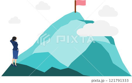 目標達成へのロードマップのイラスト	 121791333