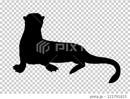 Giant otter silhouette illustration 121791823