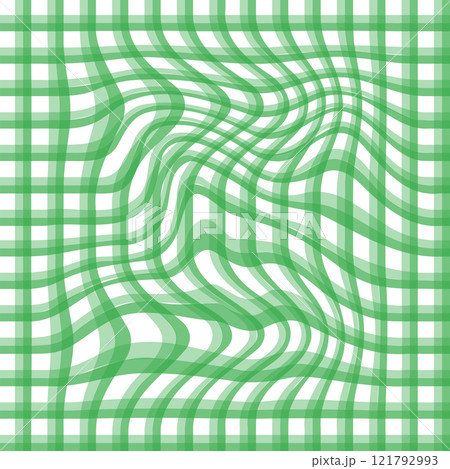 Gingham seamless pattern. Seamless pattern in a distorted check. Texture cherry, blue, yellow, green and white vichy. Design of samples of natural fabric and textiles 121792993