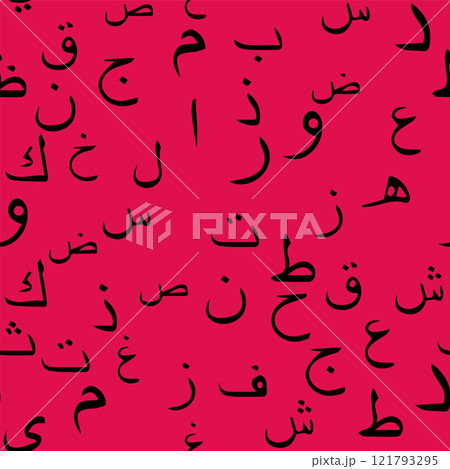 Seamless pattern with elegant and intricate Arabic, Persian alphabets, showcasing the beauty of writing with smooth and harmonious repetition. Seamless pattern with elegant and intricate Arabic, Persian alphabets, showcasing the beauty of writing with smooth and harmonious repetition. 121793295