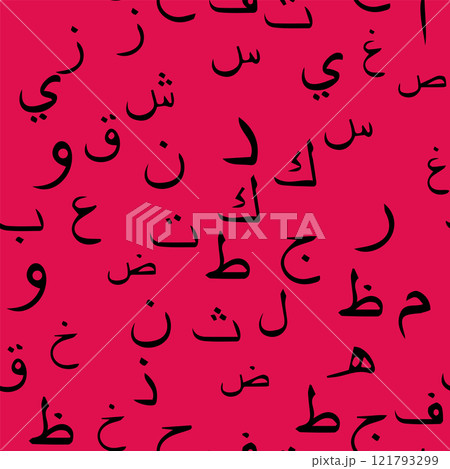 Seamless pattern with elegant and intricate Arabic, Persian alphabets, showcasing the beauty of writing with smooth and harmonious repetition. Seamless pattern with elegant and intricate Arabic, Persian alphabets, showcasing the beauty of writing with smooth and harmonious repetition. 121793299