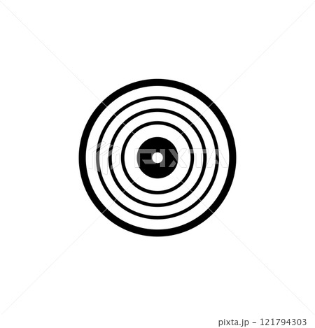 Vinyl Disc, Music Record Solid Flat Vector Icon Isolated on White Background Vinyl Disc, Music Record Solid Flat Vector Icon Isolated on White Background 121794303