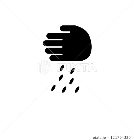 Hands Planting Seeds, Gardening, Farming Solid Flat Vector Icon Isolated on White Background Hands Planting Seeds, Gardening, Farming Solid Flat Vector Icon Isolated on White Background 121794320