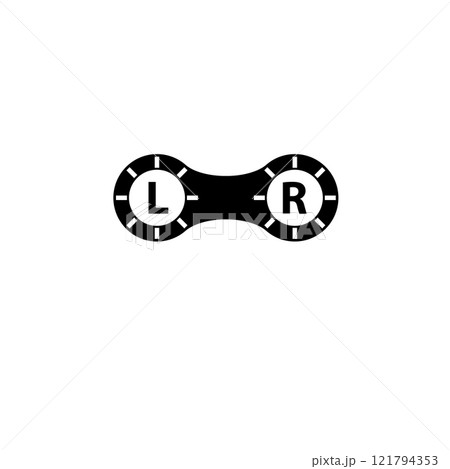 Left Right Contact Lens Box, Container Solid Flat Vector Icon Isolated on White Background 121794353