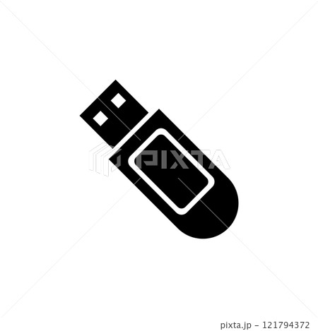 USB Flash Drive, Portable Storage Solid Flat Vector Icon Isolated on White Background 121794372