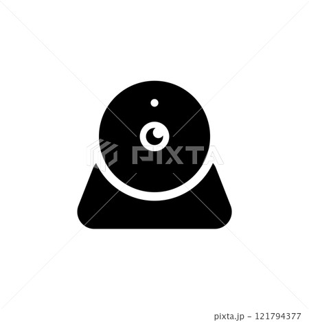 Webcam, Digital Web Camera Solid Flat Vector Icon Isolated on White Background 121794377
