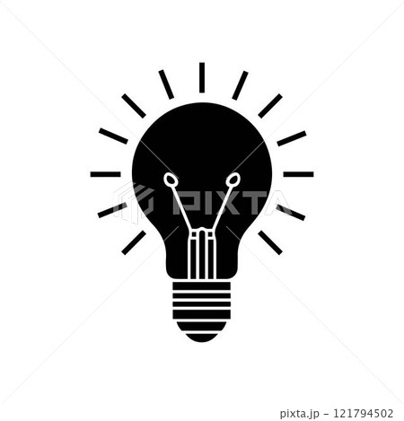 Bulb icon silhouette vector art 121794502