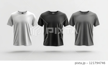 T-Shirt Mockup Template on White Background 121794746