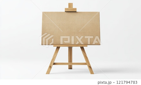 Wooden Painting Stand easel Mockup 121794783