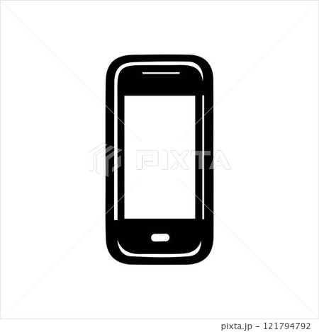 Mobile phone silhouette icon vector design template	 121794792