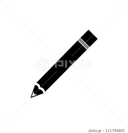 Pencil icon vector isolated on white background. Pencil vector icon 121794805