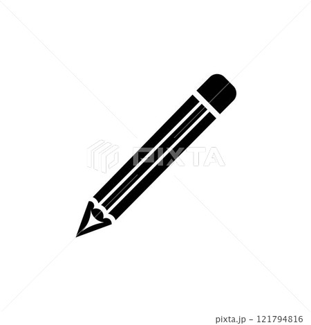 Pencil icon vector isolated on white background. Pencil vector icon 121794816