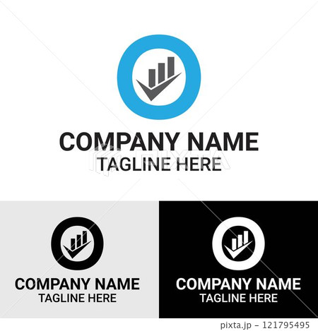 Initial O letter marketing investment iconic vector logo design template 121795495