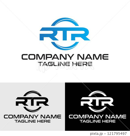 Initial RTR letter typography vector logo design template 121795497