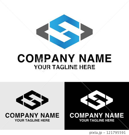 Abstract Blue S Letter with Arrow, Technology Coding Programming Vector Logo Design Abstract Blue S Letter with Arrow, Technology Coding Programming Vector Logo Design 121795591