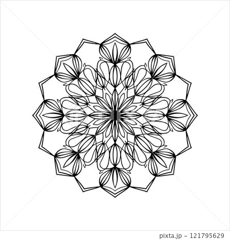 Abstract Mandala pattern design vector art illustration 121795629