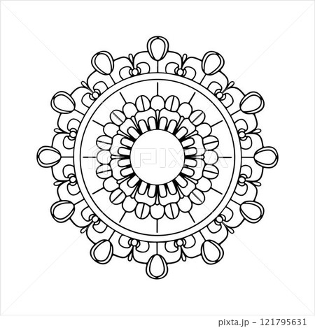 Abstract vector mandala pattern design 121795631