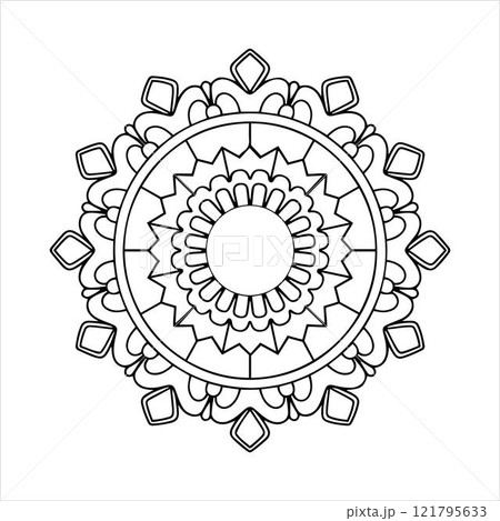 Abstract Mandala pattern design vector art illustration 121795633