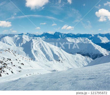 Silvretta Alps winter view (Austria). Silvretta Alps winter view (Austria). 121795872