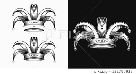 Jester tomfool hat. Design element for...のイラスト素材 [121795935] - PIXTA