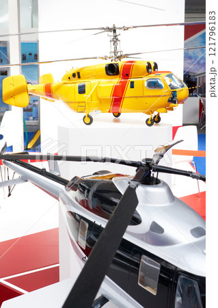 Model of helicopter at exhibition Model of helicopter at exhibition 121796183