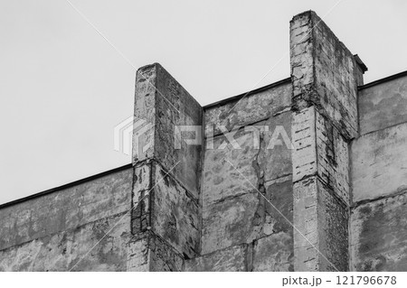 Abstract industrial architecture background, rough weathered concrete Abstract industrial architecture background, rough weathered concrete 121796678