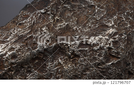 Rough meteorite surface, abstract natural background photo texture Rough meteorite surface, abstract natural background photo texture 121796707