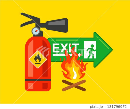 collage fire safety. fire protection. collage fire safety. fire protection. 121796972