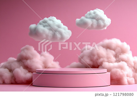 Cloudy Pink Dreamscape 121798080