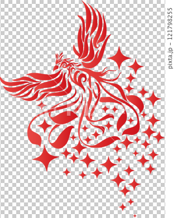 輝くフェニックスのシンプルマークイラスト 輝くフェニックスのシンプルマークイラスト 121798255