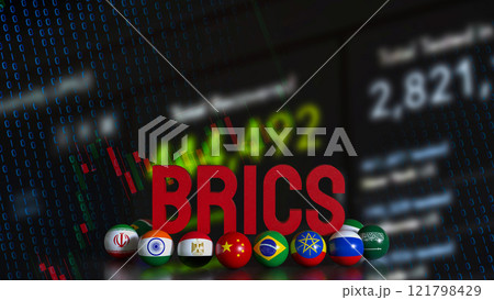 The BRICS is an acronym for Economist for Business concept 3d Rendering. The BRICS is an acronym for Economist for Business concept 3d Rendering. 121798429
