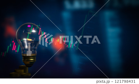 The Light Bulb and coins for Business concept 3d Rendering. The Light Bulb and coins for Business concept 3d Rendering. 121798431