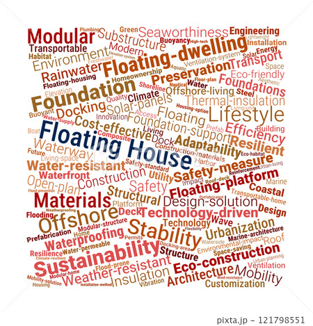 Floating House Word Cloud 121798551