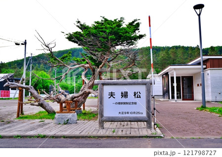北海道下川町一の橋　夫婦松の風景 121798727