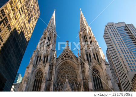 St. Patrick's Cathedral on Fifth Avenue in New York City, Manhattan, NYC, NY, USA St. Patrick's Cathedral on Fifth Avenue in New York City, Manhattan, NYC, NY, USA 121799088